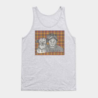 Boy with His Pet Dog Tank Top